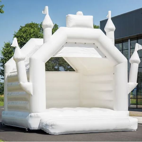 Springkussen Kasteel Wit Bruiloft